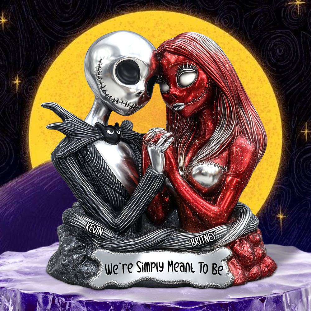 We're Simply Meant To Be - Horror Couple Acrylic Plaque - Personalized Gift for Couples, Friends, and Loved Ones Shaped Plaques PopCulturePrints
