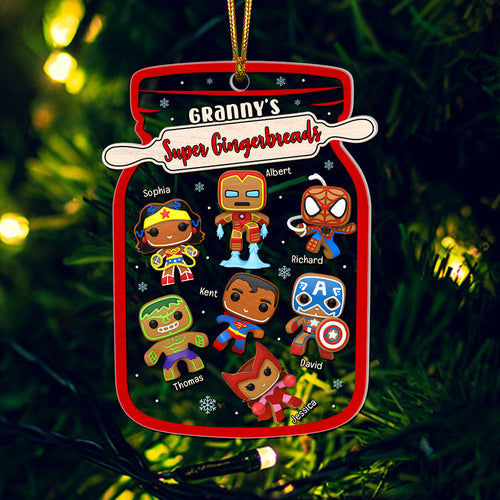 Personalized Superhero Christmas Ornament for Grandma Ornament PopCulturePrints