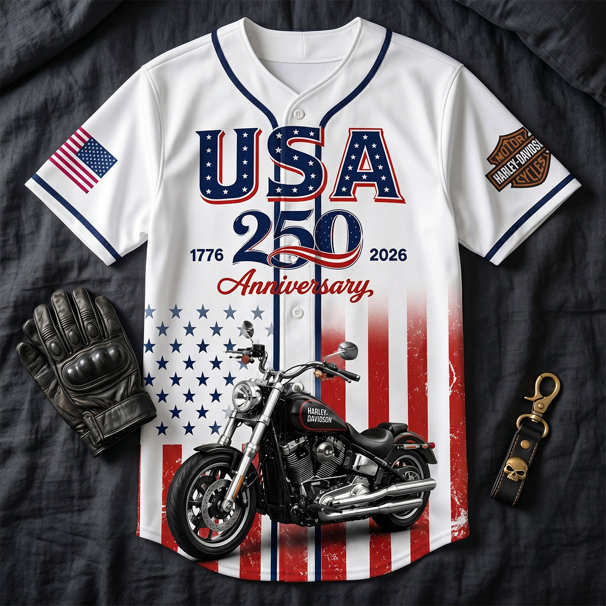 Ride in Style - Badass Motorcycle Jersey Shirt - Custom Photo Gift for Bikers