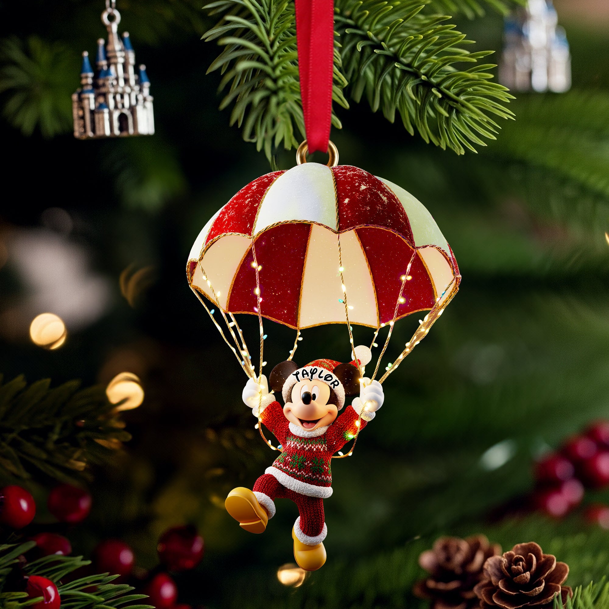 Adventure Awaits! Parachute Design Acrylic Ornament - Personalized Gifts for Movie Fans Ornament PopCulturePrints