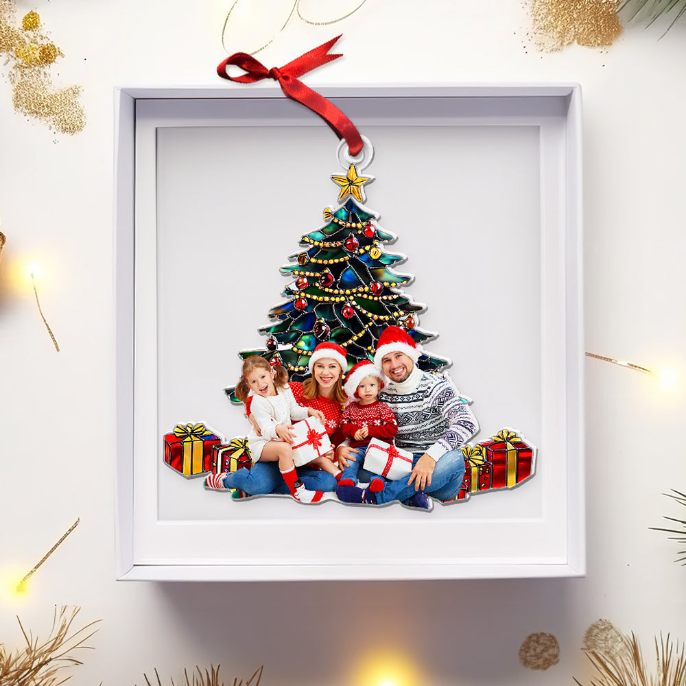 Custom Family Photo Acrylic Christmas Ornament Ornament PopCulturePrints