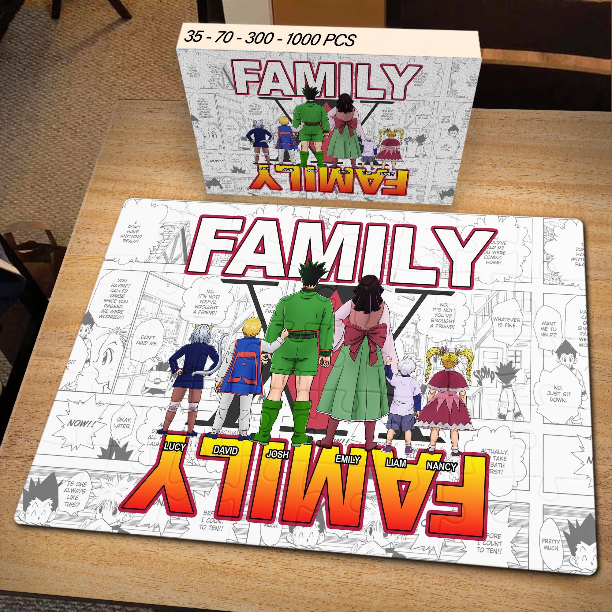 Custom Family Anime-Themed Jigsaw Puzzle Jigsaw Puzzles PopCulturePrints