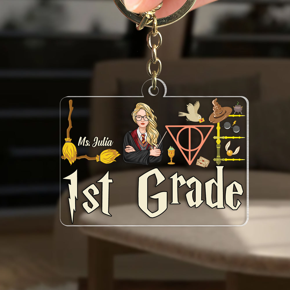 Personalized 1st Grade Harry Potter Keychain