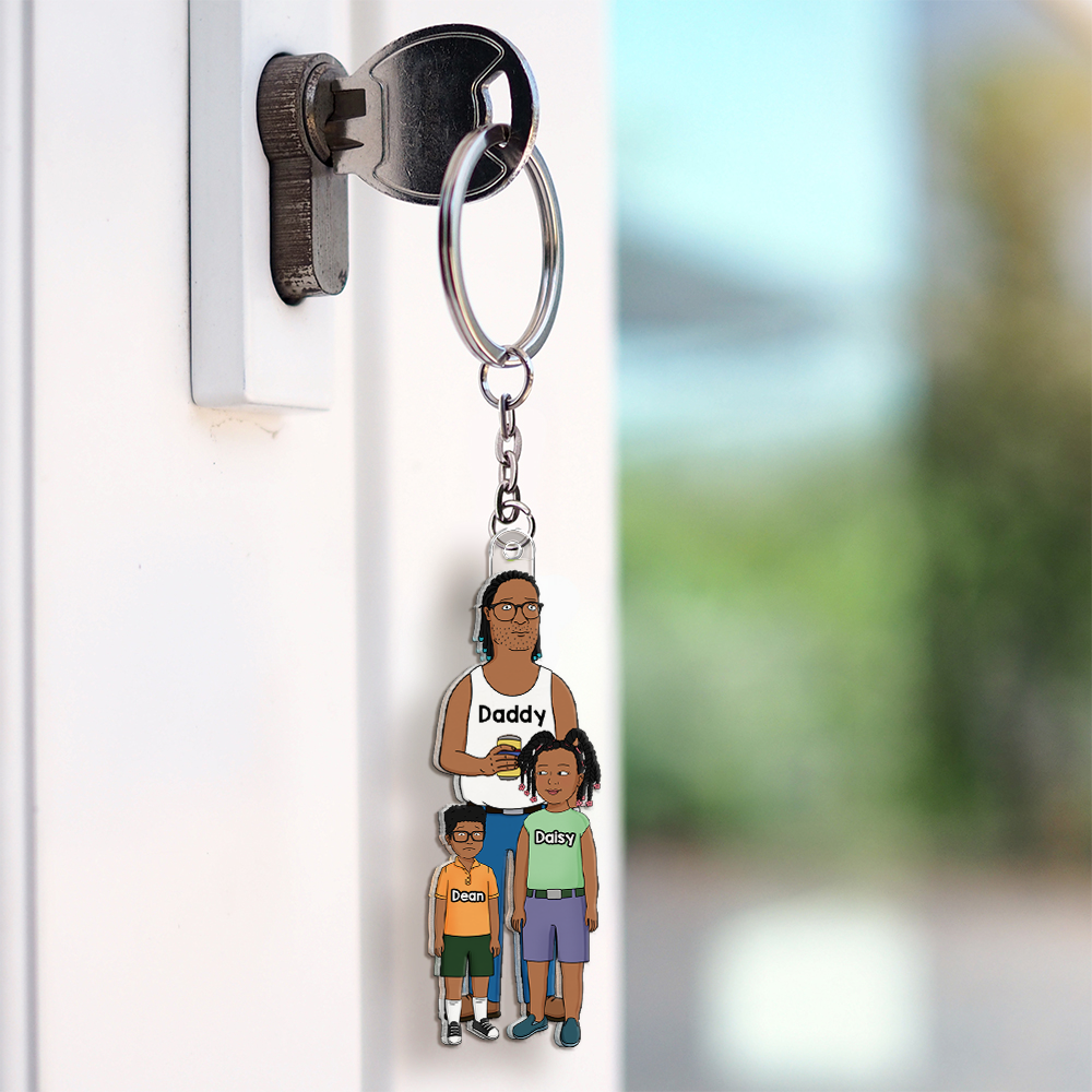 "For the Coolest Dad Ever!" - Funny Dad Acrylic Keychain - Personalized Gift for Dad & Grandpa Keychains PopCulturePrints