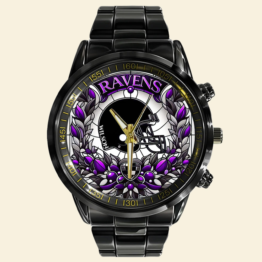 "Time for Touchdowns!" Personalized Football Team Men's Watch - Perfect Gift for Football Lovers Men's Watch PopCulturePrints