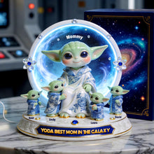 Load image into Gallery viewer, "Yoda Best Mom in the Galaxy" - Personalized Acrylic Light Box - Gift for Mom, Grandma, and More Light Box PopCulturePrints
