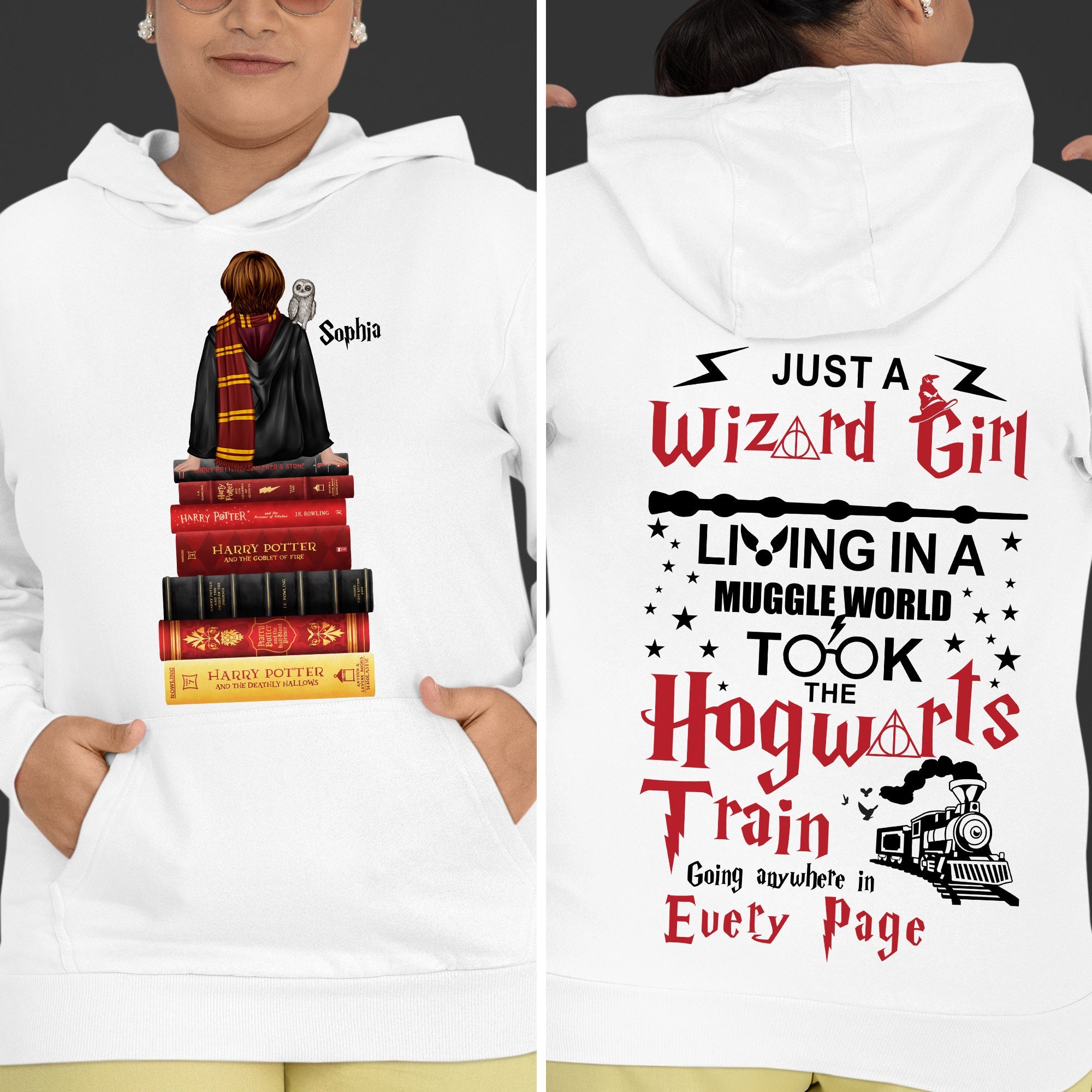 Personalized Harry Potter Book Lover Shirt - Custom Wizard Girl Tee