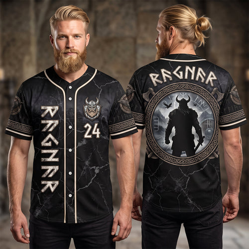 Unleash Your Inner Warrior - Personalized Viking Warrior Jersey Shirt - Perfect Gift for Fans of Norse Mythology AOP Products PopCulturePrints