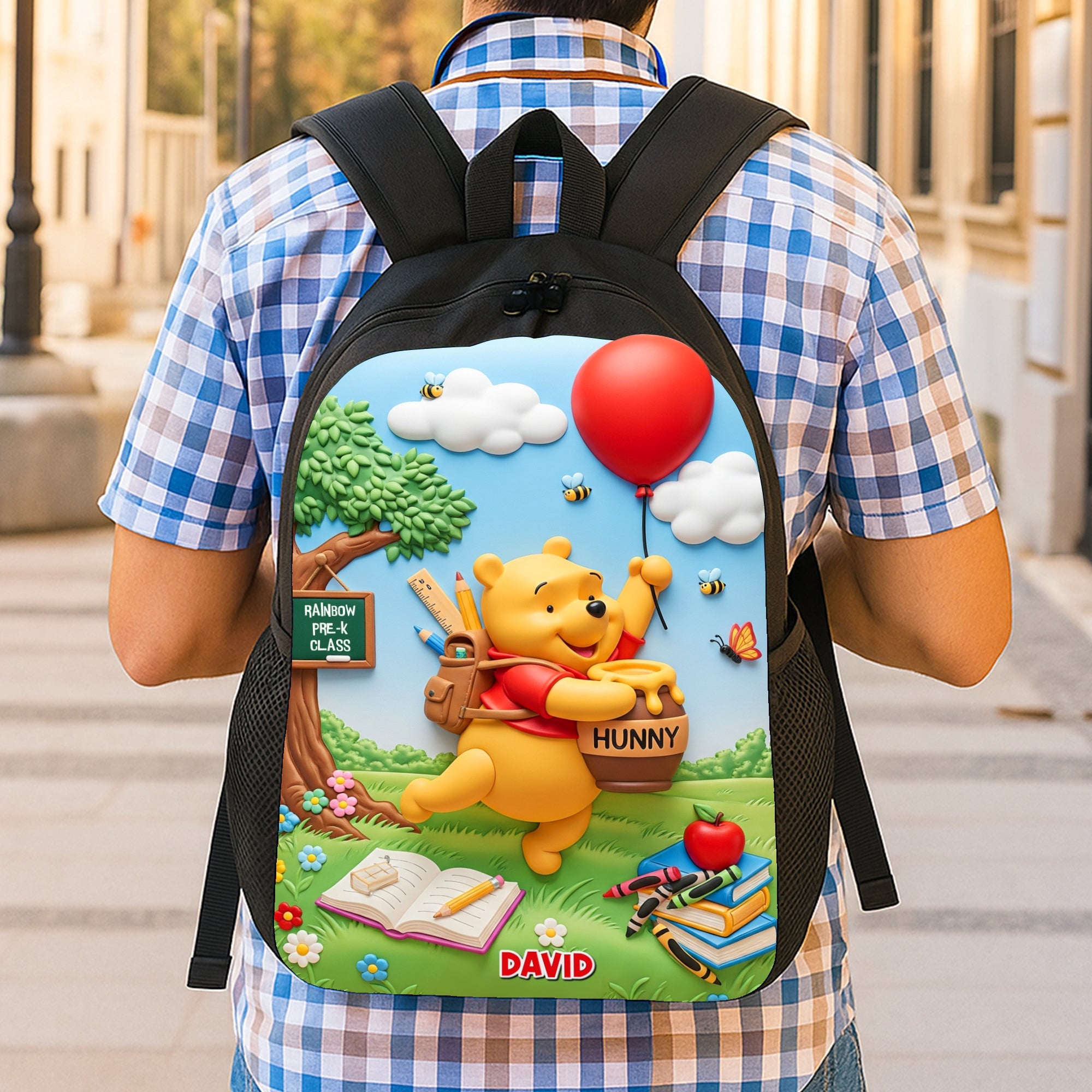 “Let Imagination Soar!” – Floating To School Cute Cartoon Kid School Bag – Personalized Gifts for Kids Backpack PopCulturePrints