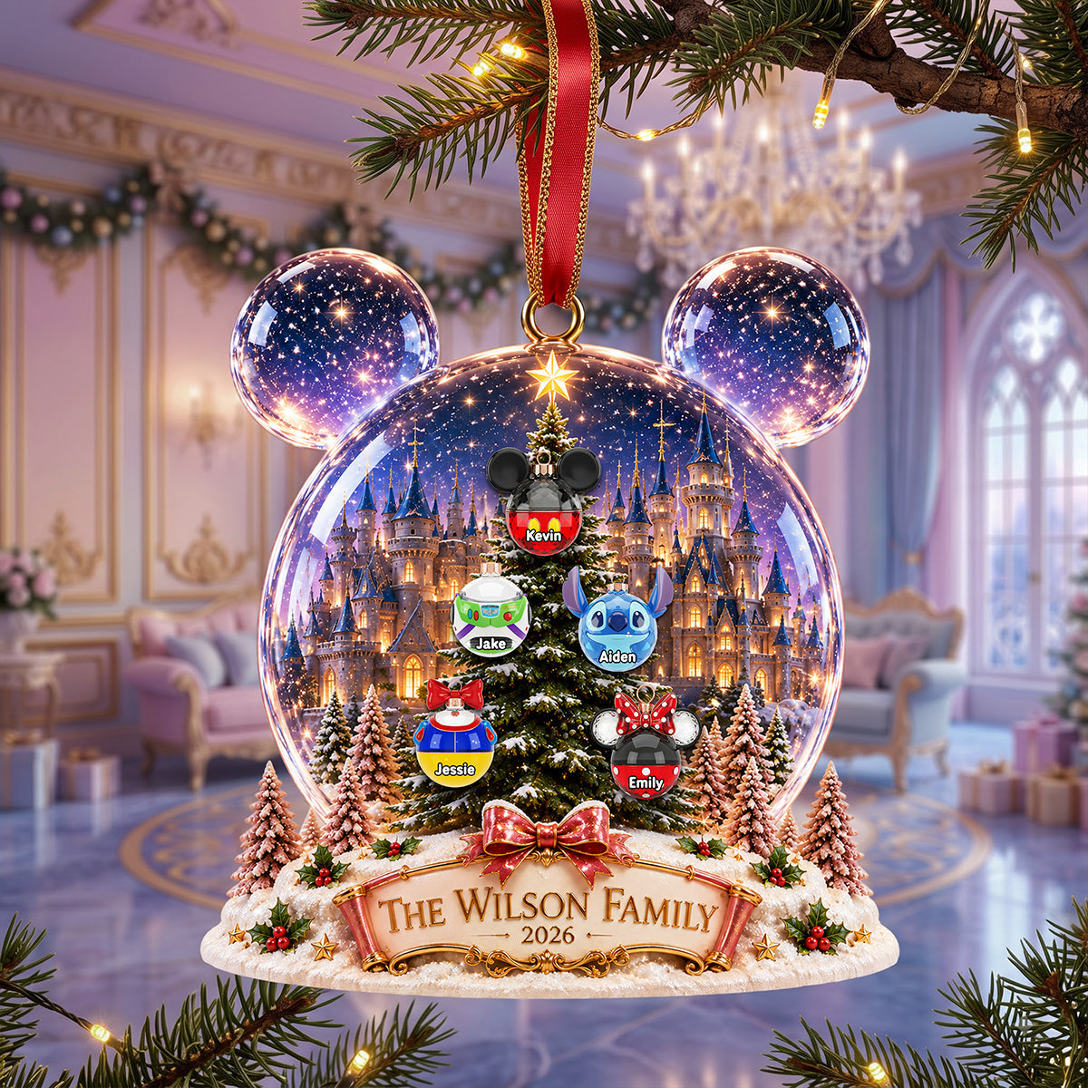 “Create Your Magical Christmas!” - Personalized Bubble Ornament for Families