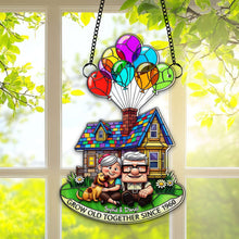 Load image into Gallery viewer, &quot;Grow Old Together&quot; - Personalized Suncatcher for Anniversary Gifts to Cherished Couples Ornament PopCulturePrints
