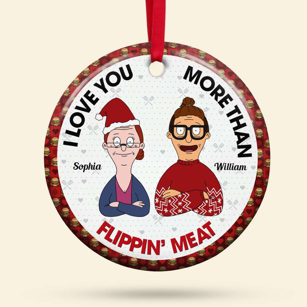 Custom Couple Christmas Ornament - Funny & Personalized Valentine's Day Gifts Ornament PopCulturePrints