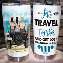 Load image into Gallery viewer, Personalized Travel Together Tumbler - Custom Name Adventure Mug
