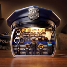 Load image into Gallery viewer, Police Dad: Like a Regular Dad Except Much Cooler - Personalized Acrylic Light Box Gift for Dad Light Box PopCulturePrints
