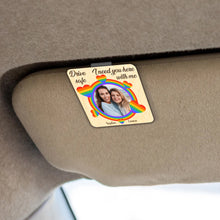 Load image into Gallery viewer, Personalized LGBT Couple Car Visor Clip - Drive Safe Gift Caps PopCulturePrints
