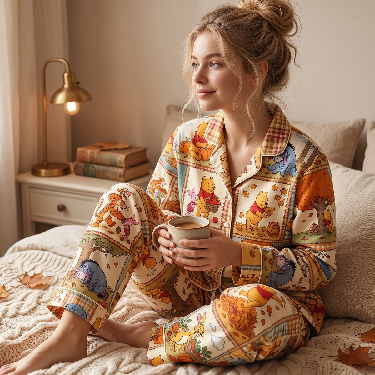 Fall into Comfort: A Soft Autumn Pajama Set - Personalized Gifts