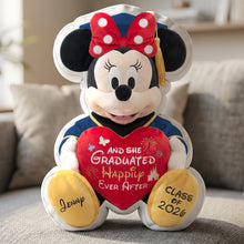 Load image into Gallery viewer, Celebrate Graduation with Love - Cute Mouse Graduation Pillow - Personalized Gift for Graduates Pillow PopCulturePrints
