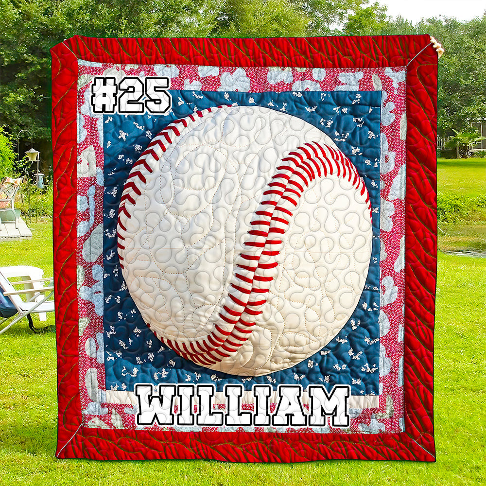Personalized Baseball Lover's Quilt Bedding Set Blanket PopCulturePrints
