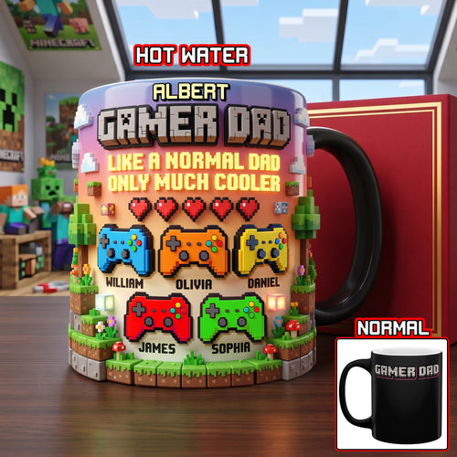 Gamer Dad Magic Coffee Mug - 'Like a Normal Dad, Only Much Cooler' - Personalized Gifts for Dads Coffee Mug PopCulturePrints