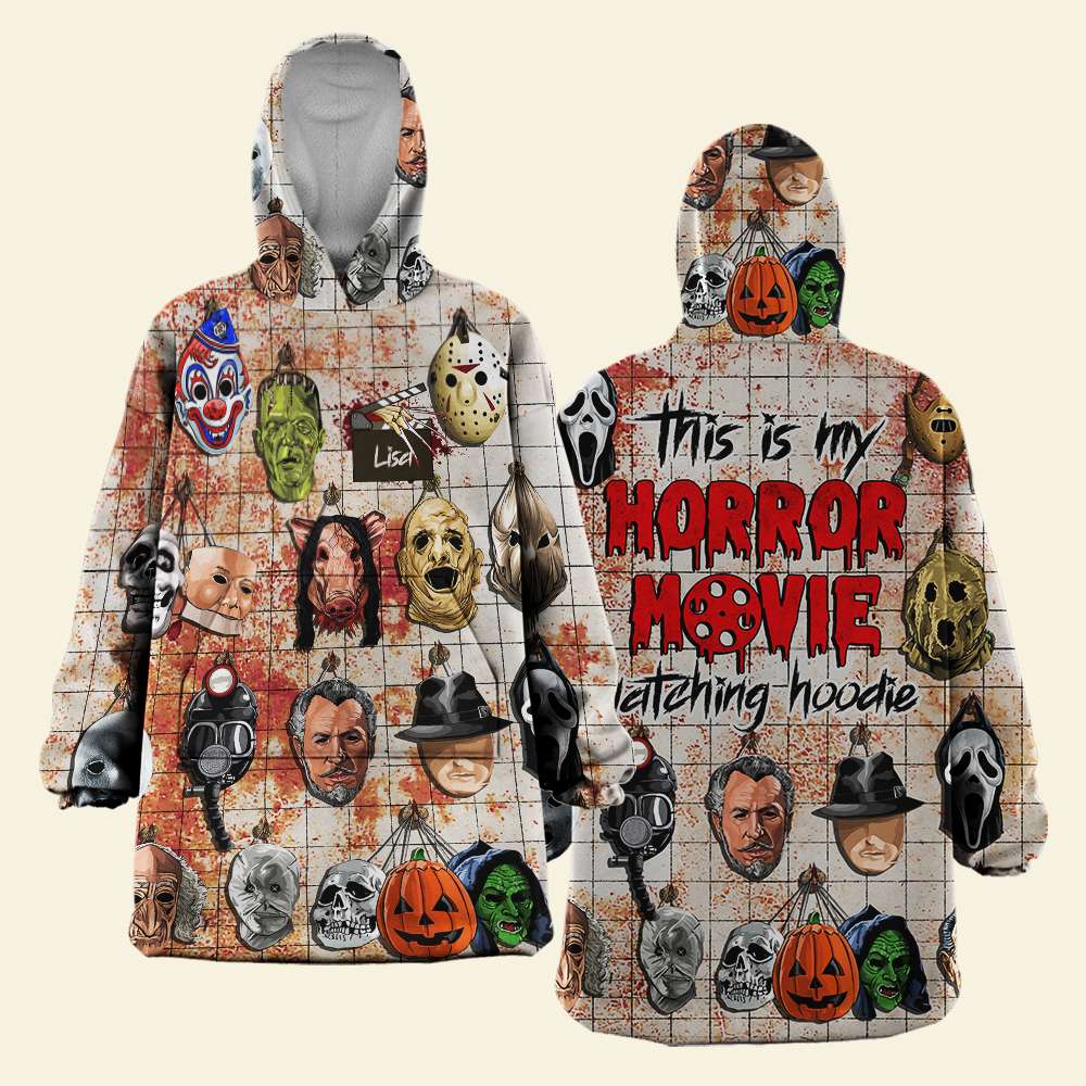 Horror Movie Icons Oversized Hoodie - Perfect Gift for Horror Enthusiasts