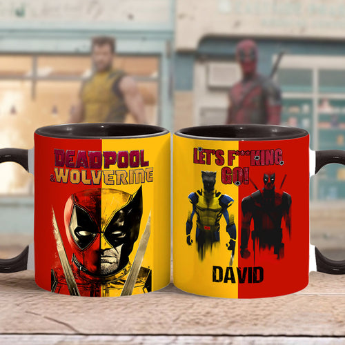 Let's F**king Go - Deadpool & Wolverine Personalized Mug Accent Mug PopCulturePrints