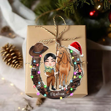 Load image into Gallery viewer, Custom Horse Lover&#39;s Christmas Acrylic Ornament Ornament PopCulturePrints
