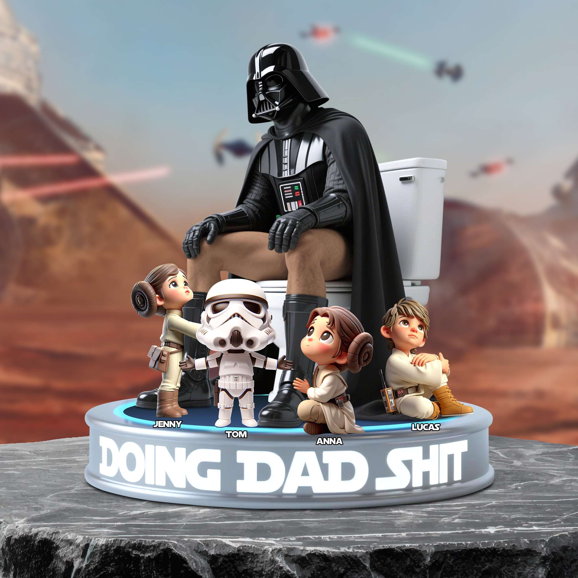 "Doing Dad Shit" - Funny Warrior Acrylic Plaque - Personalized Gift for Dad, Grandpa, and Father's Day. Shaped Plaques PopCulturePrints