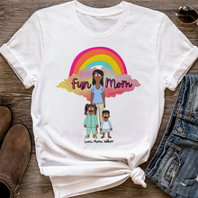 Load image into Gallery viewer, “A Fun Mom is the Best Mom” - Personalized T-Shirt for Mom - Custom Gift for Mom and Grandma Shirts PopCulturePrints
