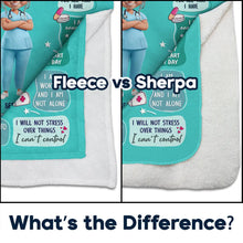 Load image into Gallery viewer, Nurse Daily Affirmations - Personalized Fleece Blanket, Sherpa Blanket for the Caring Heart Fleece Blanket PopCulturePrints
