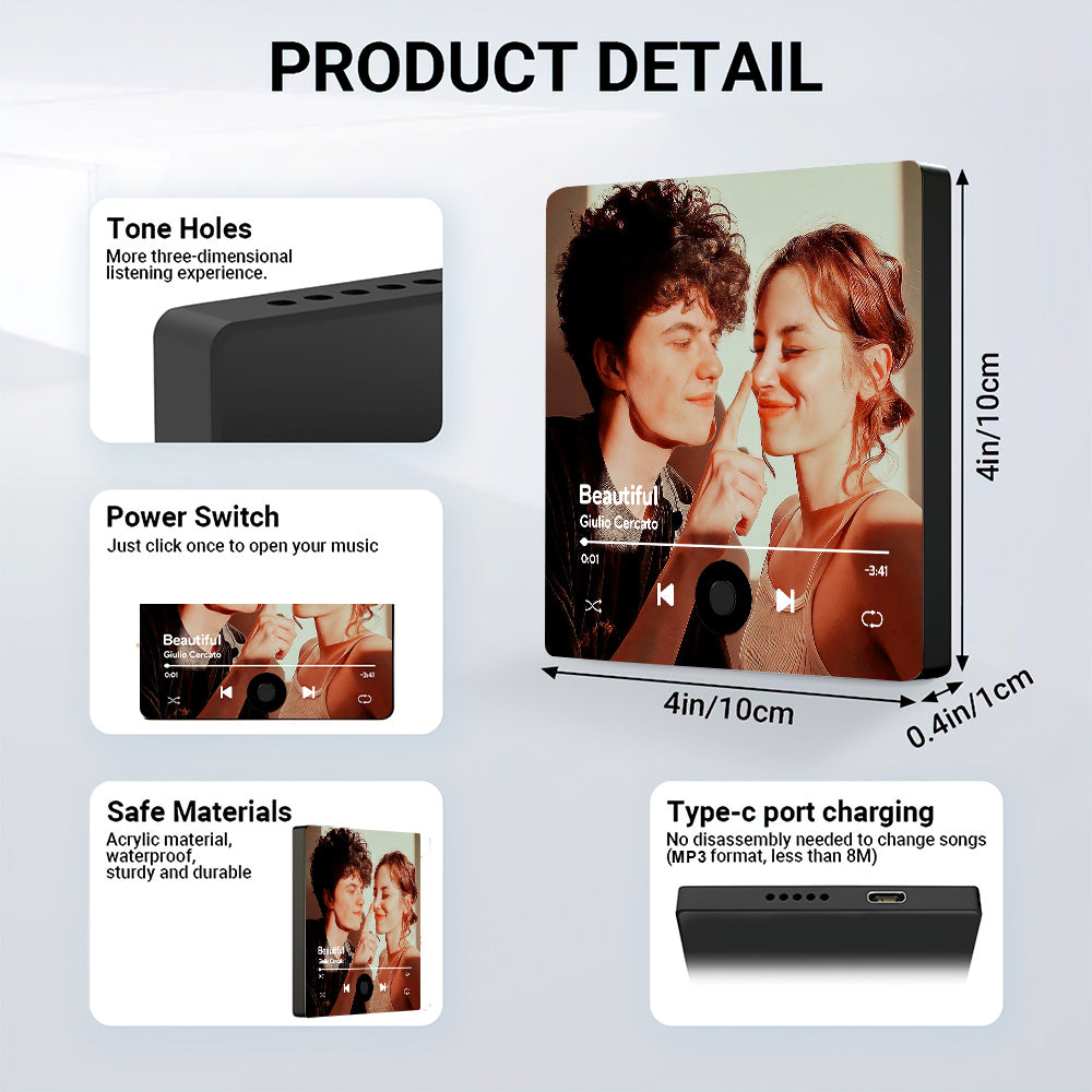 Personalized Music & Photo Fridge Magnet for Couples Fridge Magnet PopCulturePrints