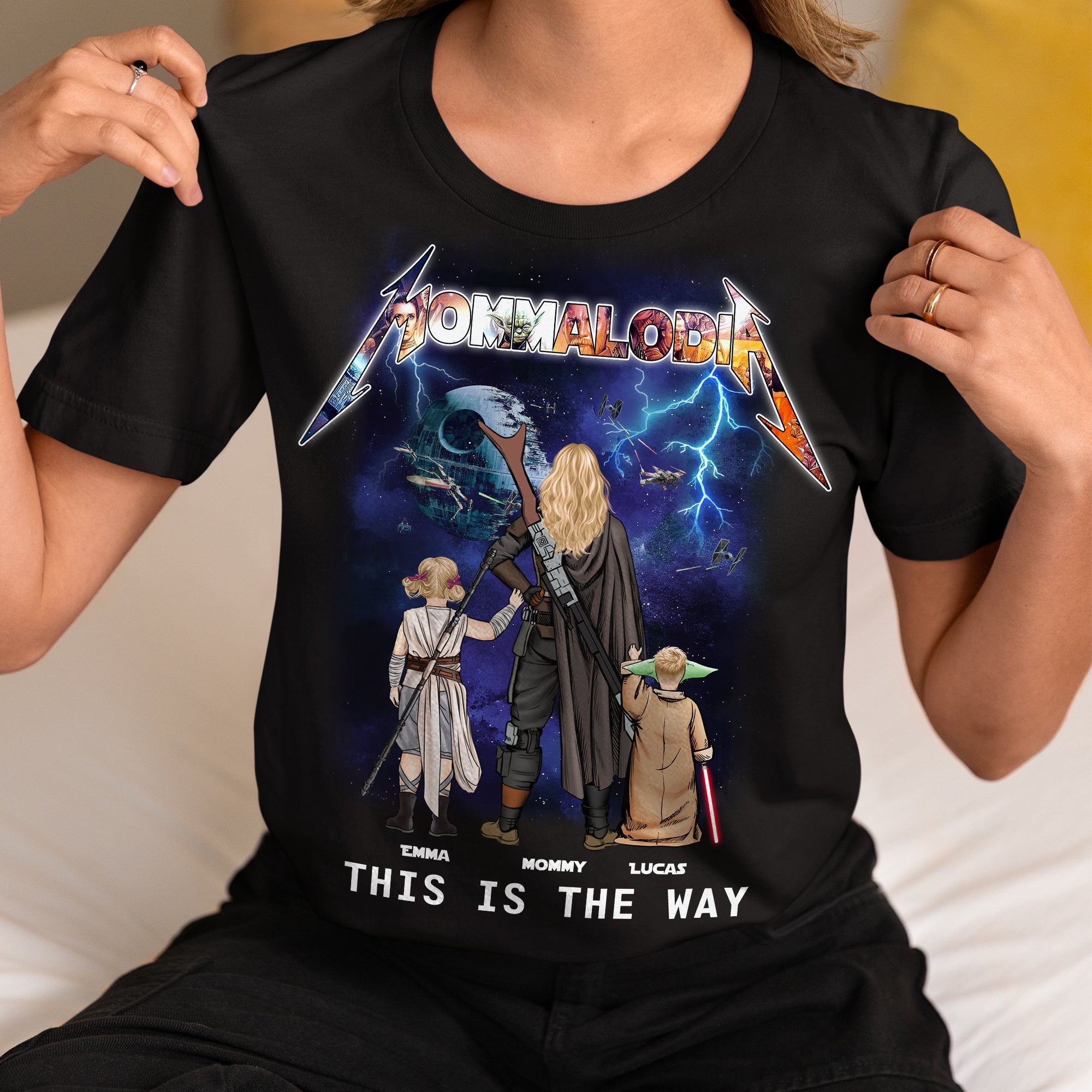 “This Is The Way” – Personalized Galaxy Mom Shirt - Perfect Gift for Mom, Grandma, and More! Shirts PopCulturePrints
