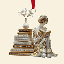 Load image into Gallery viewer, Acrylic Ornament for Book Lovers - Personalized Gifts for the Literary Enthusiast
