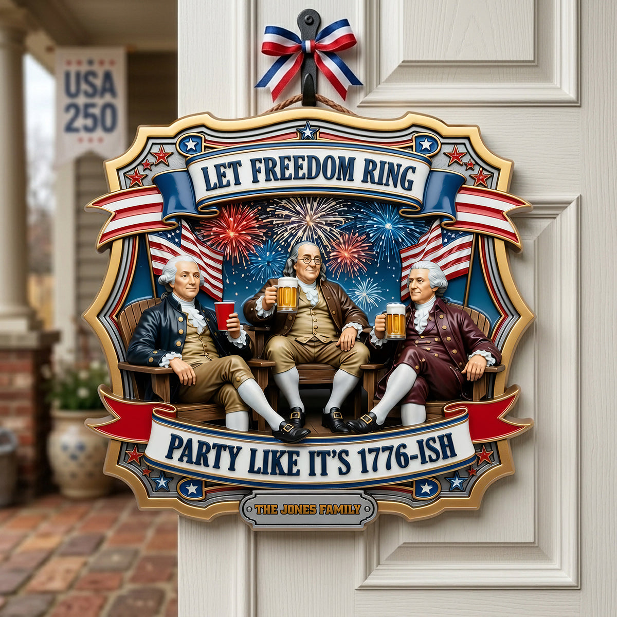 Let Freedom Ring: Personalized Acrylic Sign - A Unique Gift for Family Celebrations