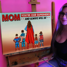 Load image into Gallery viewer, Superhero Mom Personalized Canvas Print Poster &amp; Canvas PopCulturePrints
