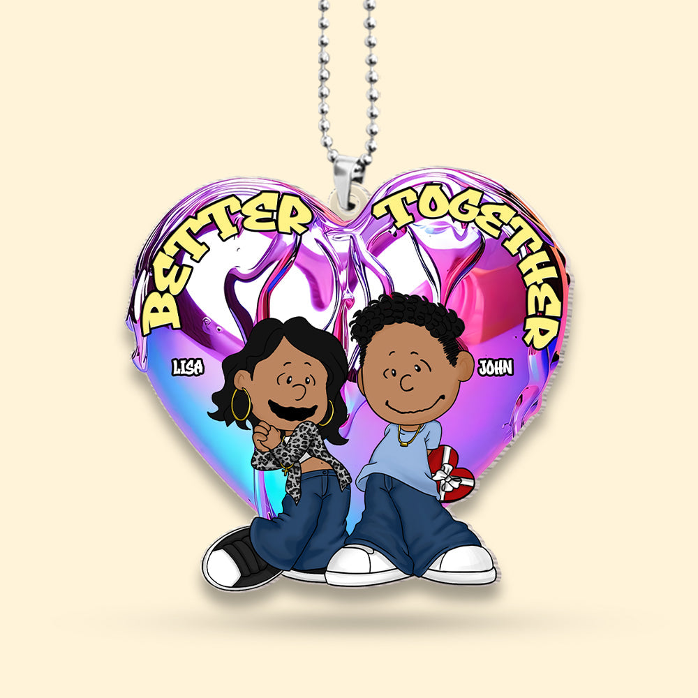 Personalized Y2K Couple Car Ornament – Better Together Ornament PopCulturePrints