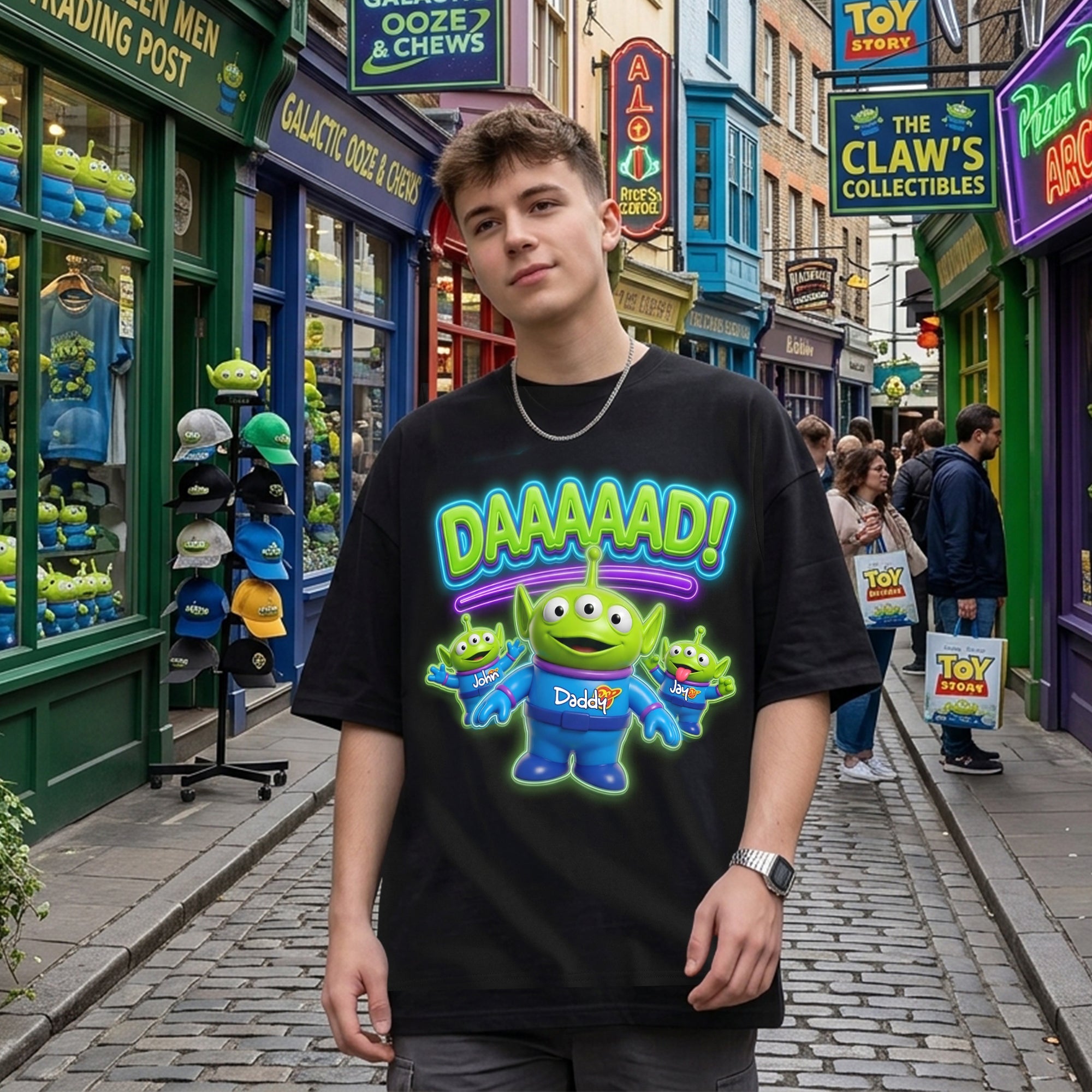 DAAAAD! - Personalized Awesome Dad Shirt - Unique Gifts for Dads and Grandpas Shirts PopCulturePrints