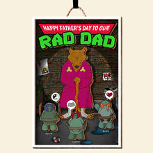 Load image into Gallery viewer, Rad Dad Personalized Wood Sign - Cool Father&#39;s Day Gift Wood Sign PopCulturePrints
