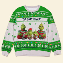 Load image into Gallery viewer, “Spread Holiday Cheer With Family Unity” - Personalized Christmas Ugly Sweater for Family AOP Products PopCulturePrints
