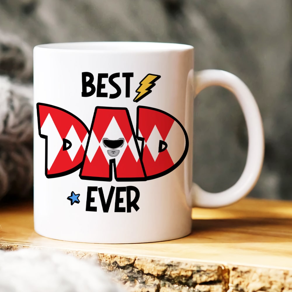 Personalized Superhero Dad Mug - Best Dad Ever Gift Coffee Mug PopCulturePrints