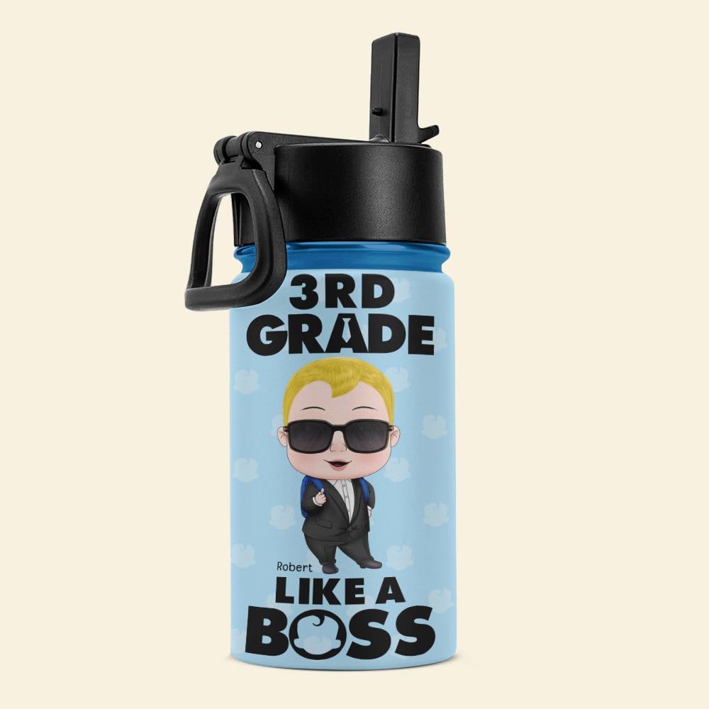 Personalized 'Like A Boss' Kid Tumbler - Custom School Grade Design Kid Tumbler PopCulturePrints
