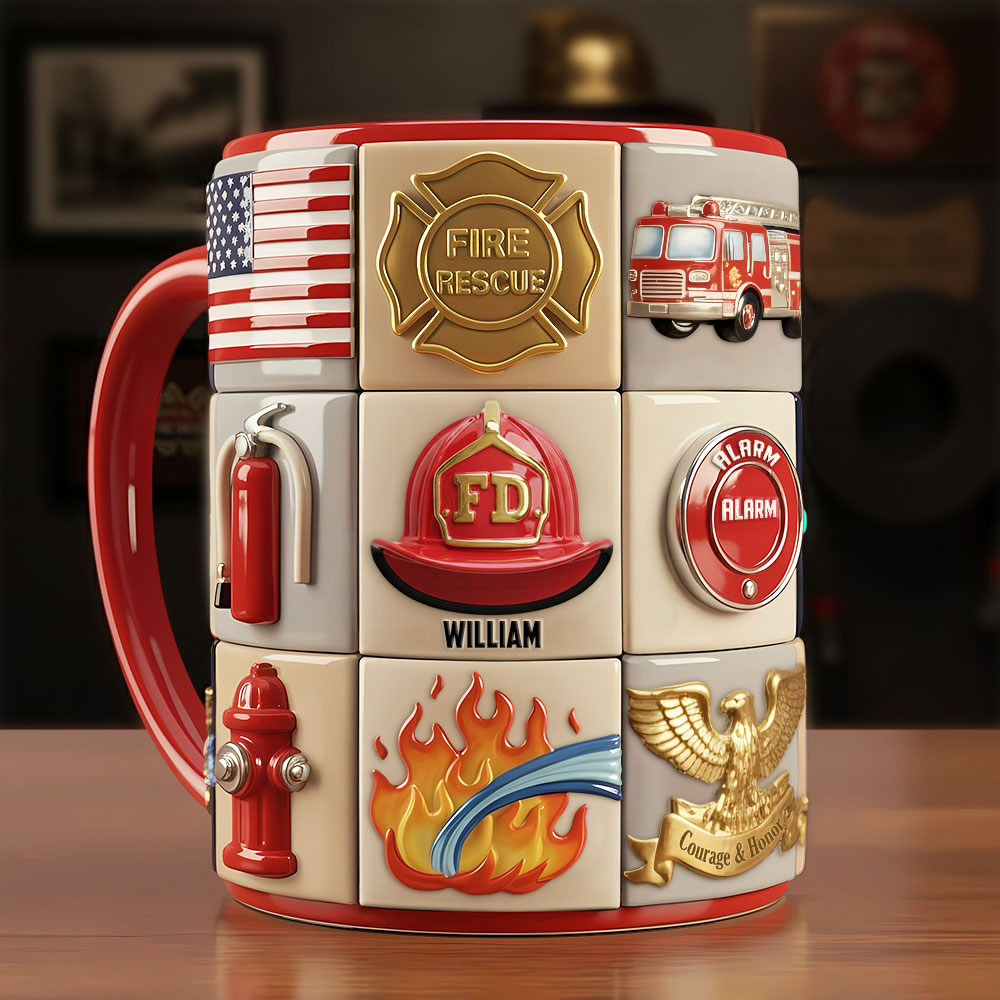 Firefighter Coffee Accent Mug - Personalized Gifts For Firefighter Coffee Mug 03TOTI311025 Coffee Mug PopCulturePrints