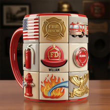 Load image into Gallery viewer, Firefighter Coffee Accent Mug - Personalized Gifts For Firefighter Coffee Mug 03TOTI311025 Coffee Mug PopCulturePrints
