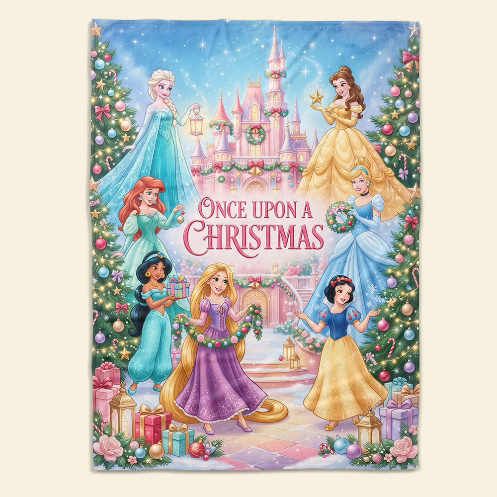 “Once Upon A Christmas” - Personalized Blanket for Fantasy Lovers - Perfect Gift for Kids and Fans of Magical Stories Blanket PopCulturePrints