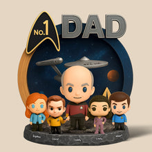 Load image into Gallery viewer, &quot;The Universe Celebrates Dad!&quot; - Galaxy Dad Acrylic Plaque - Personalized Gift for Father&#39;s Day, Gift for Dad or Grandpa Shaped Plaques PopCulturePrints
