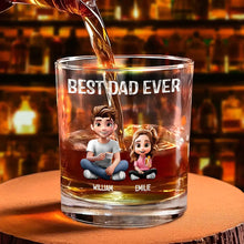 Load image into Gallery viewer, &quot;For The Times I Drive You To Drink&quot; - Personalized Whiskey Glass for the Best Dad Ever Whiskey Glass PopCulturePrints
