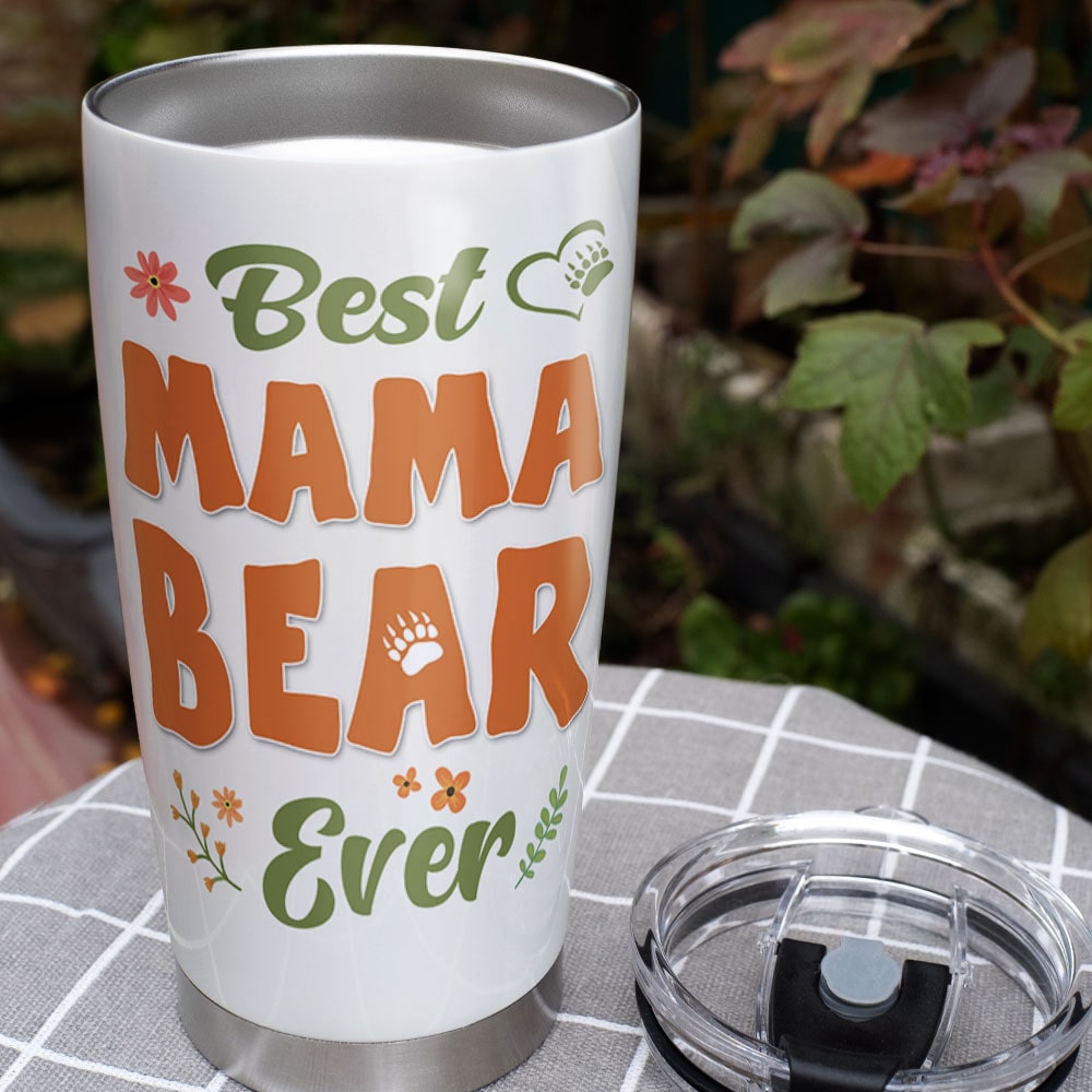 Custom Mama Bear Tumbler - Personalized Gift for Mother's Day