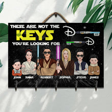 Load image into Gallery viewer, Personalized Jedi Family Wood Key Hanger Wood Sign PopCulturePrints
