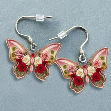 Load image into Gallery viewer, “Embrace Nature's Beauty” - Birth Month Flower Butterfly Acrylic Earrings - Personalized Gift for Her Earrings PopCulturePrints
