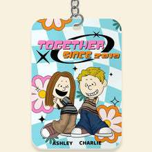 Load image into Gallery viewer, Personalized Couple Keychain - Together Since 2019 Keychains PopCulturePrints
