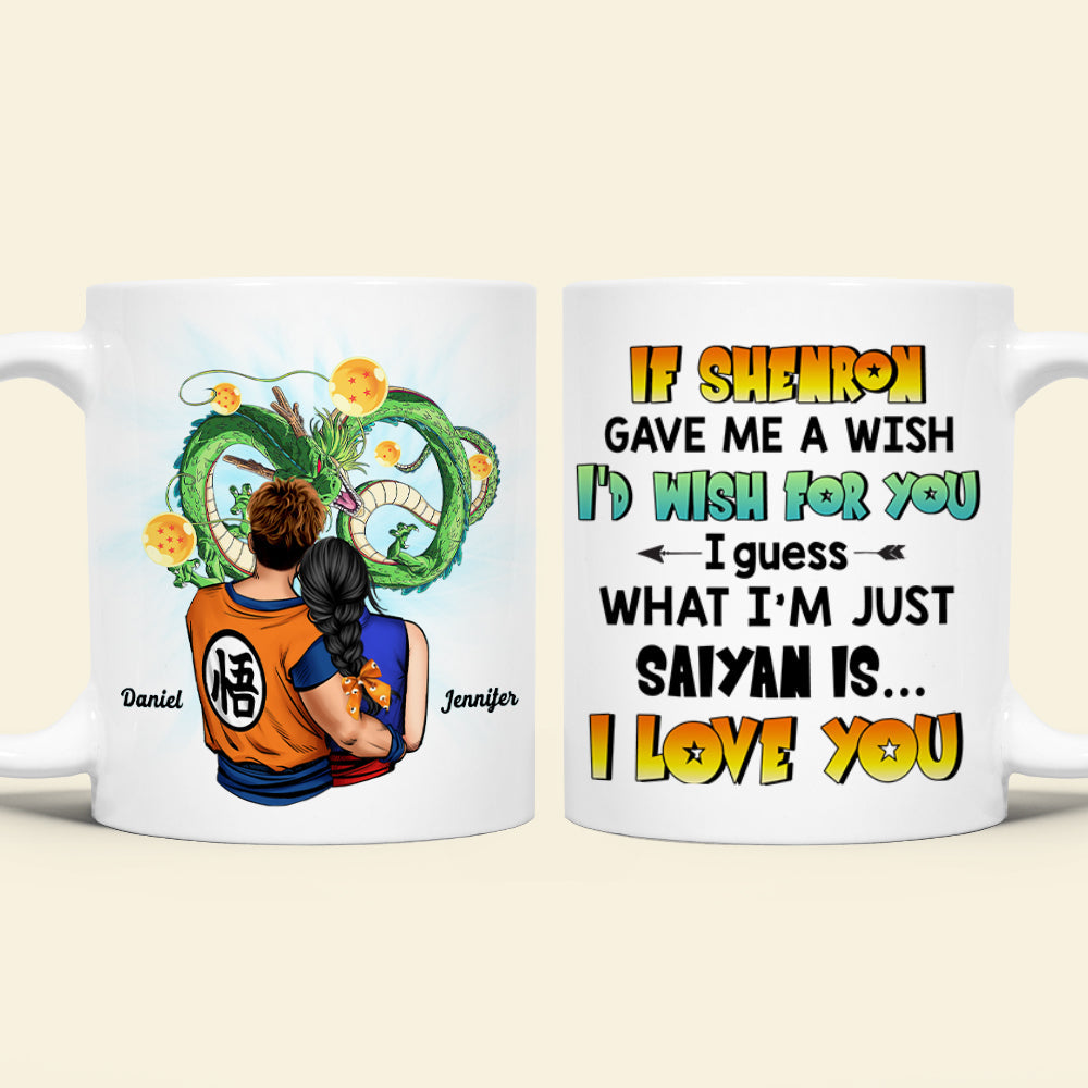 Personalized Saiyan Couple Mug - Custom Anime Gift for Valentine's Day Gifts Coffee Mug PopCulturePrints